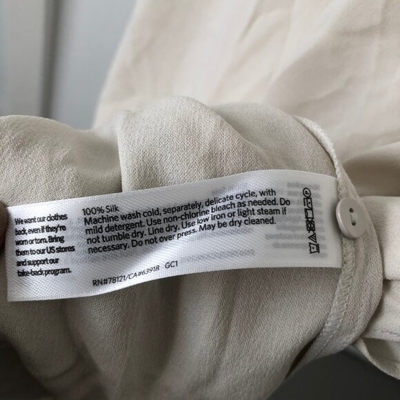 NWT EILEEN FISHER PLUS BONE SILK GEORGETTE CREW NECK TOP $228 3X - Picture 5 of 7